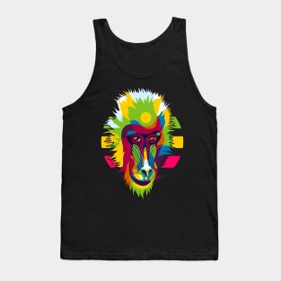 Baboon Head Pop Art Portrait Tank Top